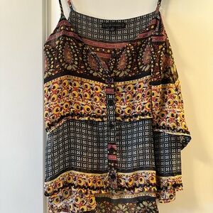 Colorful Patterned Sleeveless Top